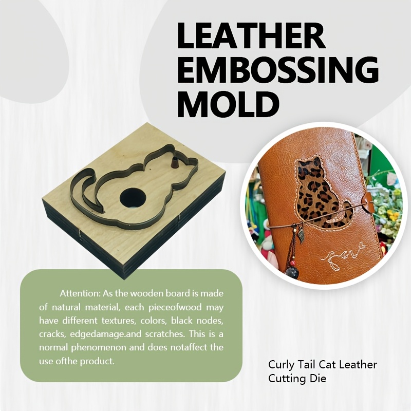 Leatherwork Embossing - 가죽 커팅 스탬프 도구 고양이 꼬리
