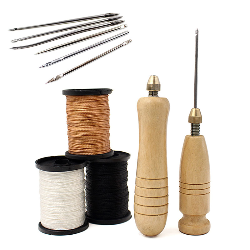 Leatherwork Needles - 1세트 DIY 가죽 바느질용 아울 바늘