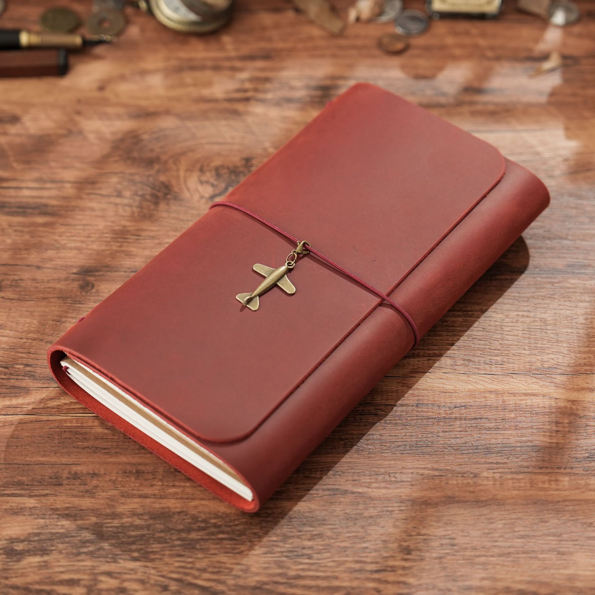 Leather Work Diary - 새로운 도착 트리플 폴드 TN 여행자