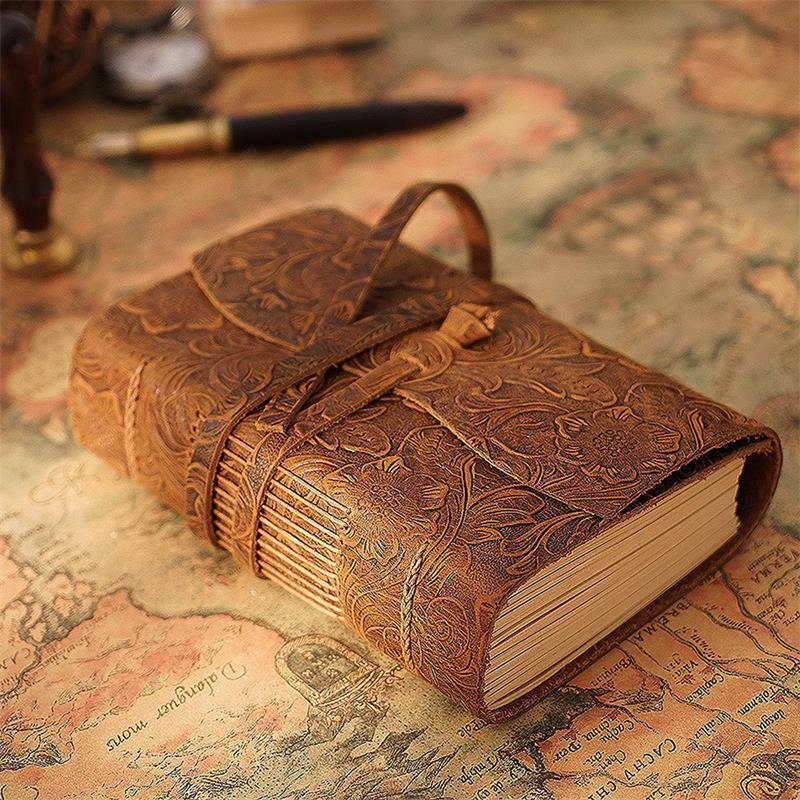 Leather Work Diary - 수제 가죽 노트 브라운 저널 두꺼운