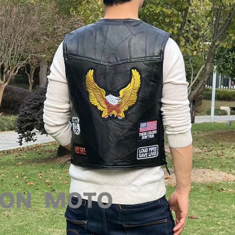 새로운 오토바이 조끼 남성용 카페 모토 스트리트 재킷  - Leather Work Jacket 리뷰 및 가격