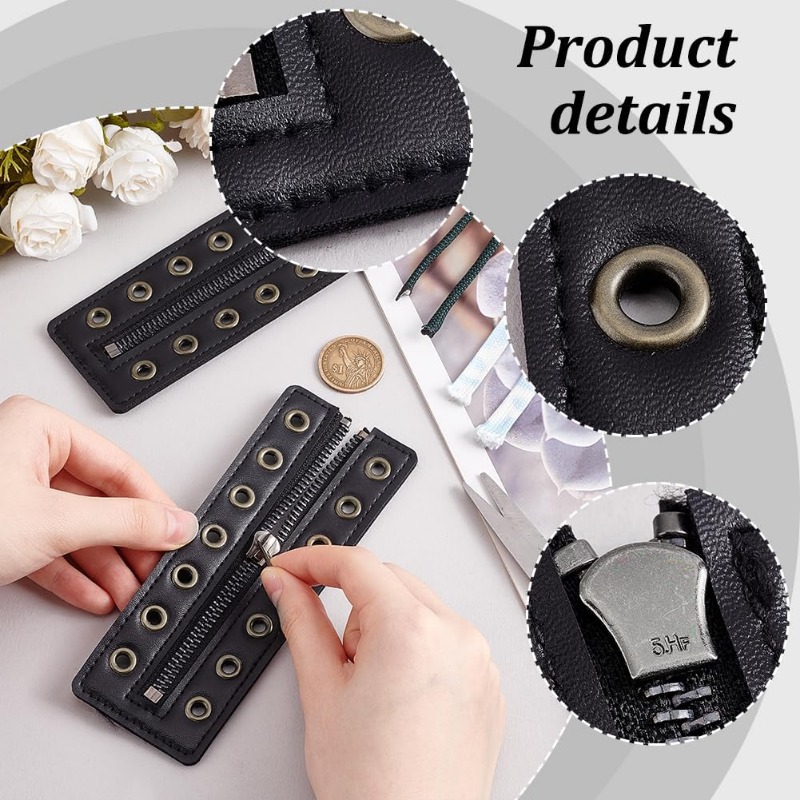 2 pc 7 구멍 없음 넥타이 지퍼 부츠 끈 6x2 인 - Leatherwork Eyelets 리뷰 및 가격