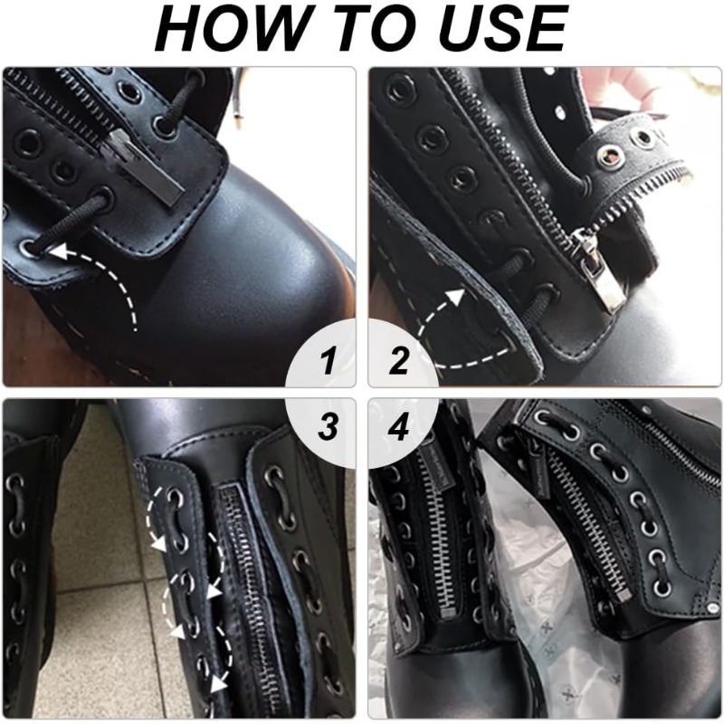 2 pc 7 구멍 없음 넥타이 지퍼 부츠 끈 6x2 인 - Leatherwork Eyelets 리뷰 및 가격