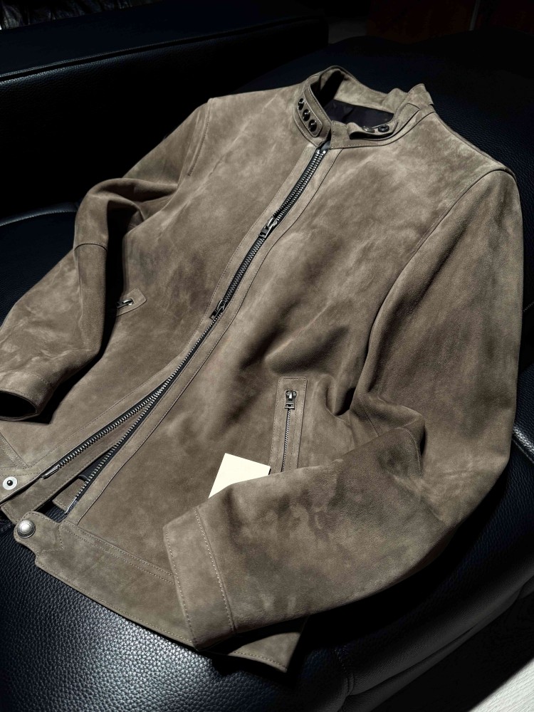 패션 남성용 신상 슬림핏 스탠드 칼라 지퍼 부드러운 천 - Leather Work Jacket 리뷰 및 가격