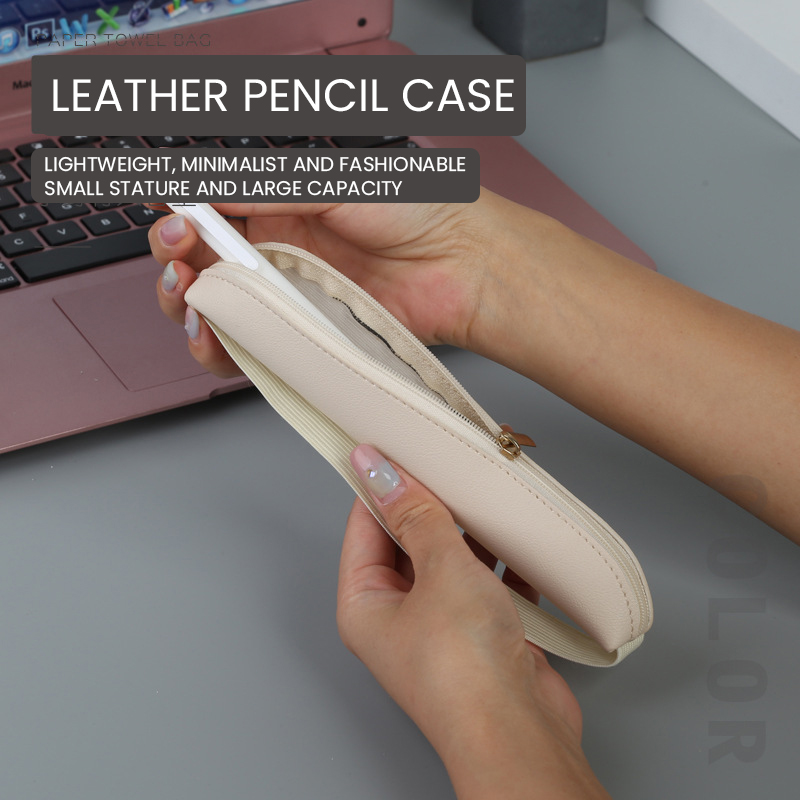PU 가죽 펜꽂이 지퍼 펜슬 슬리브 만년필 케이스, 탄 - Leather Work Diary 리뷰 및 가격