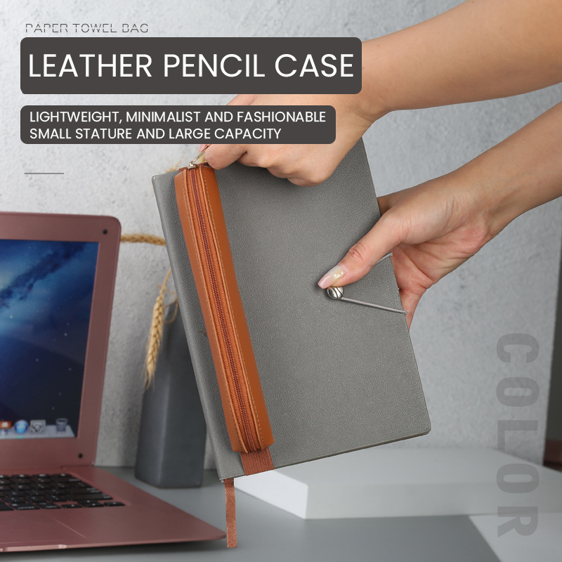 PU 가죽 펜꽂이 지퍼 펜슬 슬리브 만년필 케이스, 탄 - Leather Work Diary 리뷰 및 가격