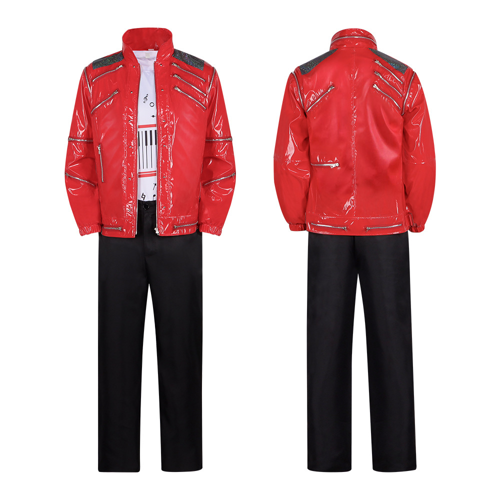 남성용 레드 가죽 재킷 마이클 잭슨 코스프레 의상 음표 - Leather Work Jacket 리뷰 및 가격