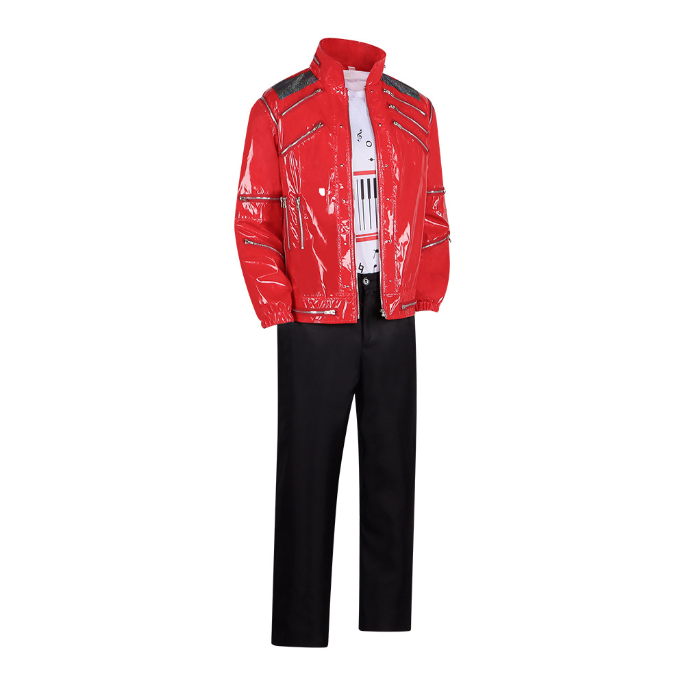 남성용 레드 가죽 재킷 마이클 잭슨 코스프레 의상 음표 - Leather Work Jacket 리뷰 및 가격