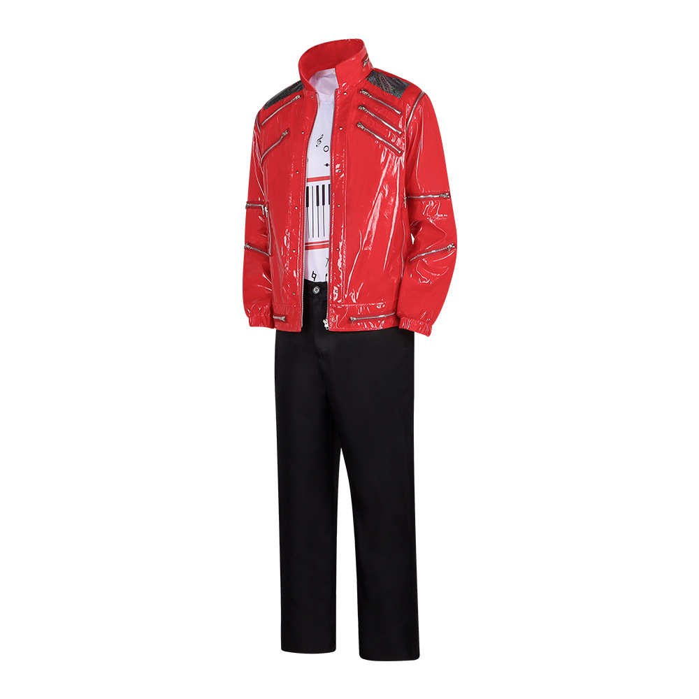 남성용 레드 가죽 재킷 마이클 잭슨 코스프레 의상 음표 - Leather Work Jacket 리뷰 및 가격