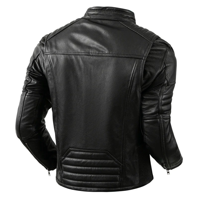 오토바이 캐주얼 빈티지 가죽 코트 남성용, 가을 복장, - Leather Work Jacket 리뷰 및 가격