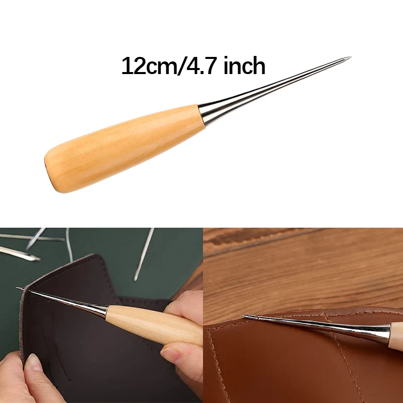 14PCS 가죽 공예 바느질 키트 왁스 스레드 나무 손 - Leatherwork Needles 리뷰 및 가격