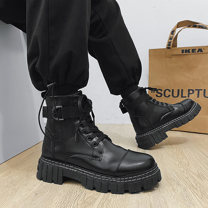 남성 부츠 2025 신상 남성 신발 블랙 가죽 하이탑  - Leatherwork Clamp 리뷰 및 가격
