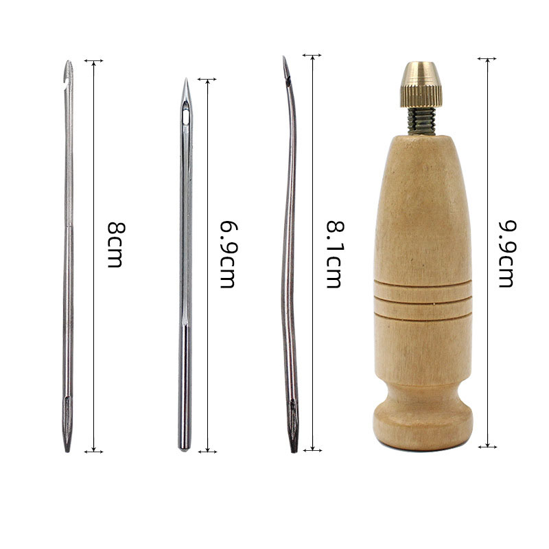 1세트 DIY 가죽 바느질용 아울 바늘 세트 (나무 손 - Leatherwork Needles 리뷰 및 가격