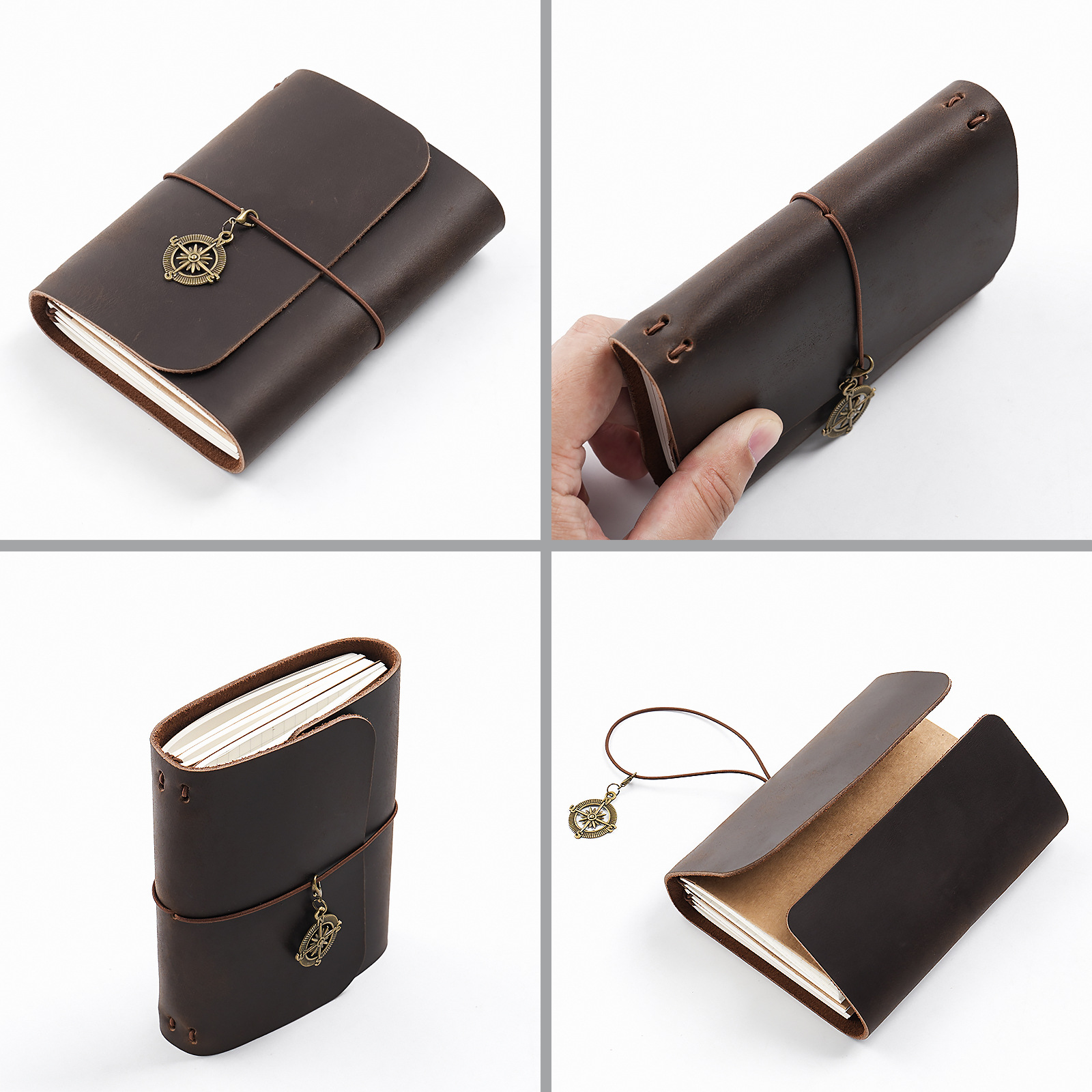 새로운 도착 트리플 폴드 TN 여행자 노트 정품 소가죽 - Leather Work Diary 리뷰 및 가격