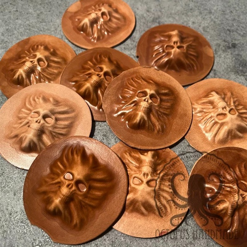 3D 미니 해골 머리 가죽 스탬프 엠보싱 몰드, 가죽  - Leatherwork Embossing 리뷰 및 가격