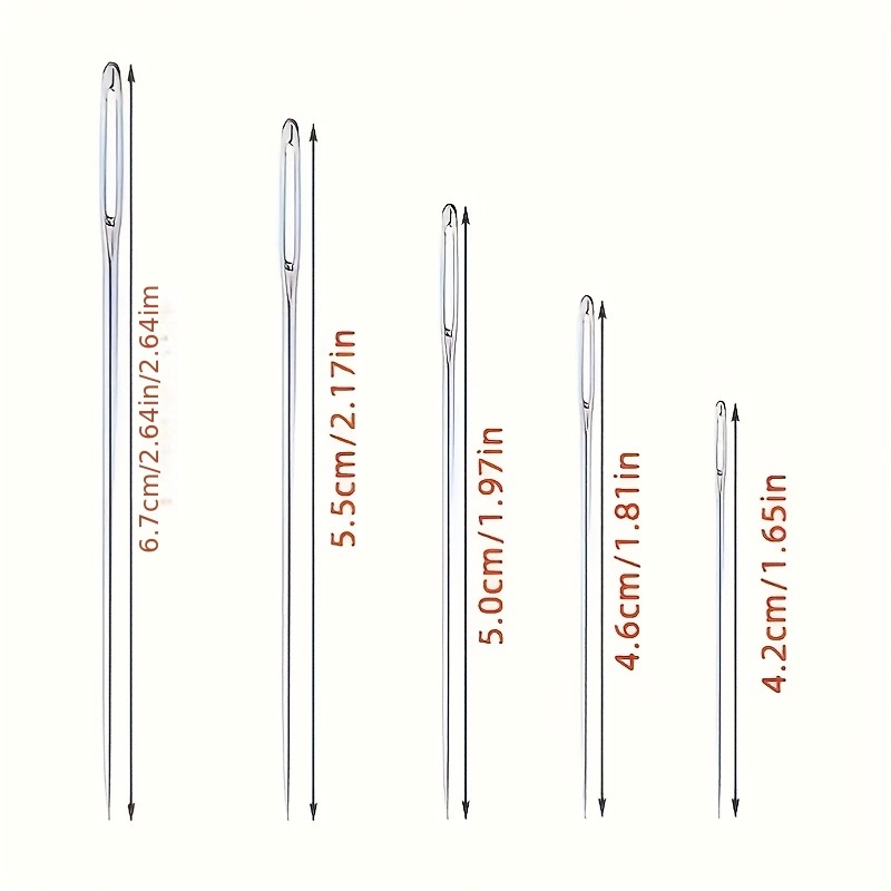 40개 다양한 크기의 큰 눈구멍 스테인리스 스틸 손바느 - Leatherwork Needles 리뷰 및 가격