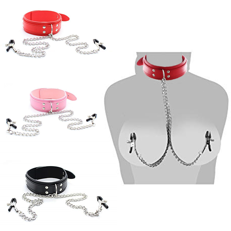 BDSM 페티쉬 칼라 니플 클램프 가죽 목걸이 체인 노 - Leatherwork Clamp 리뷰 및 가격