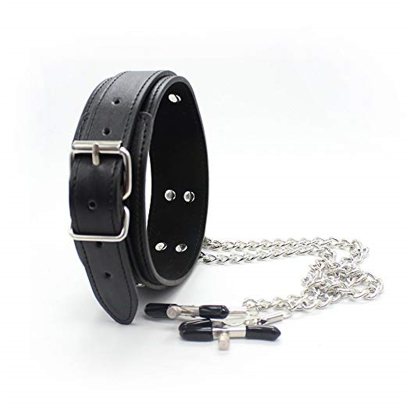 BDSM 페티쉬 칼라 니플 클램프 가죽 목걸이 체인 노 - Leatherwork Clamp 리뷰 및 가격